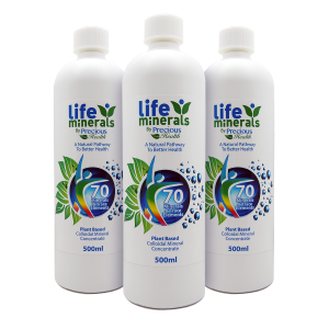 Life Minerals Colloidal Mineral Formula with Grapeseed Extract - 3 x 500ml