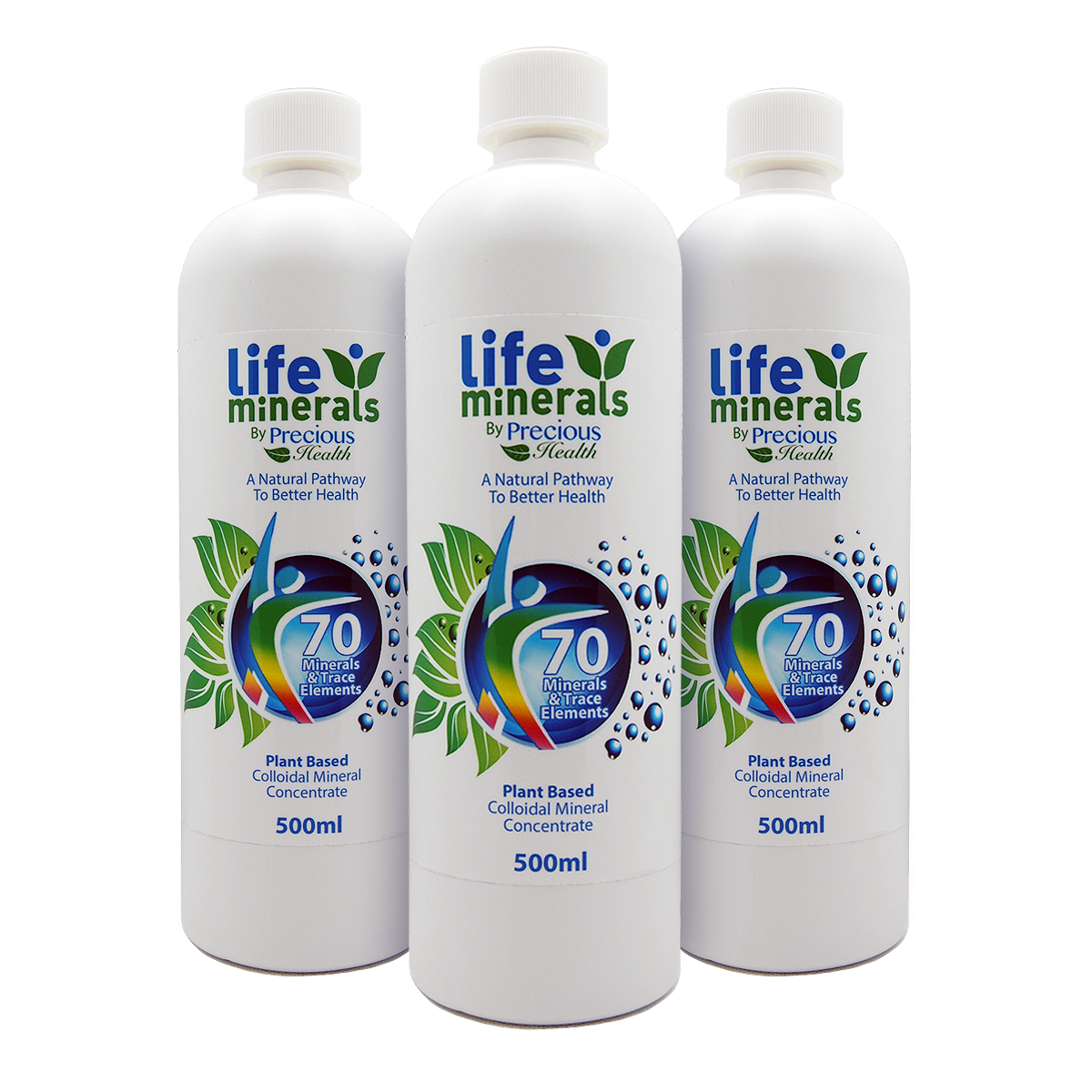 Life Minerals Colloidal Mineral Formula with Grape Juice Extract - 3 x 500ml