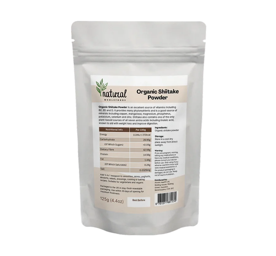 Organic Shiitake Mushroom Powder 125g - Image 2