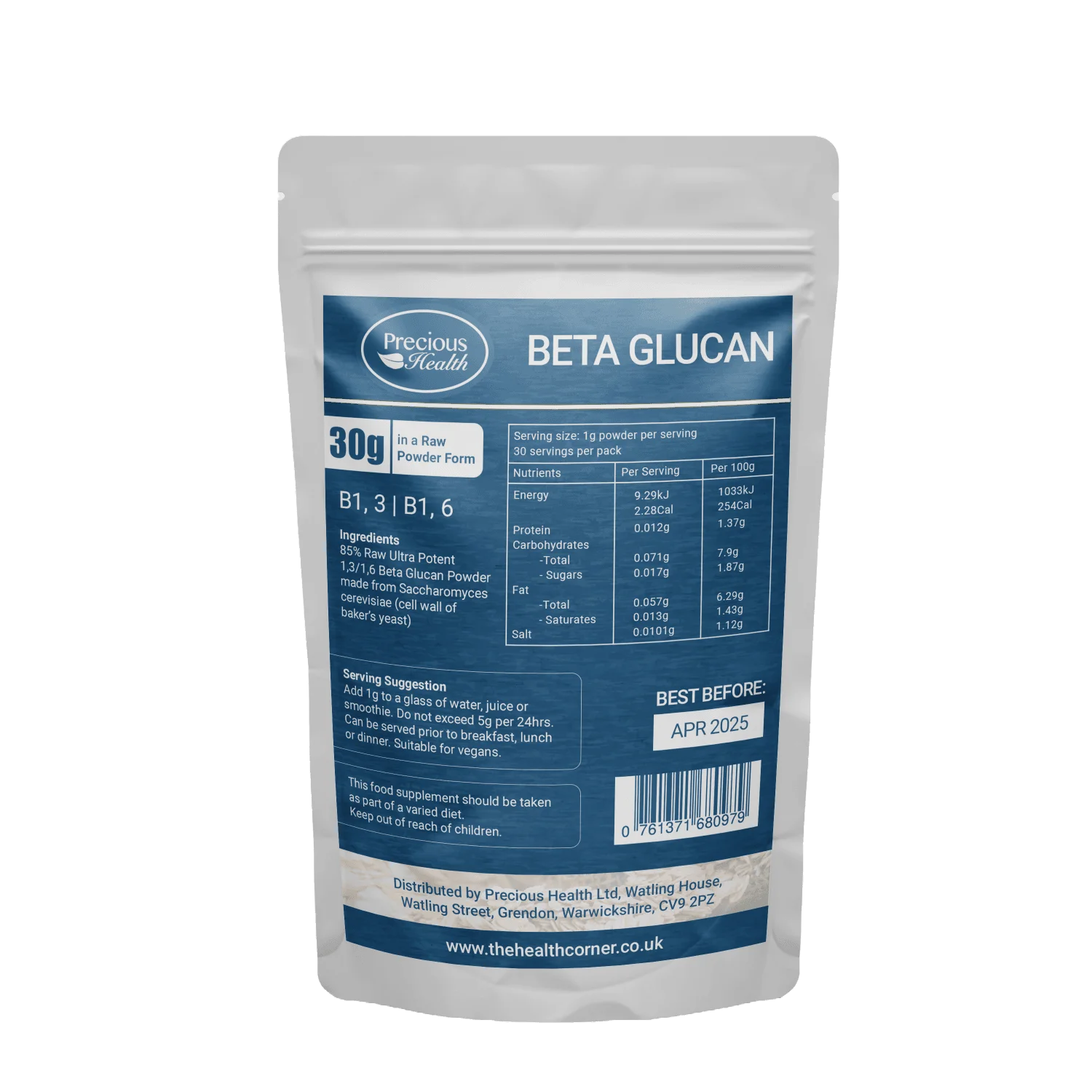 Beta Glucan Powder 1,3 & 1,6 - 3 x 30g - Image 4