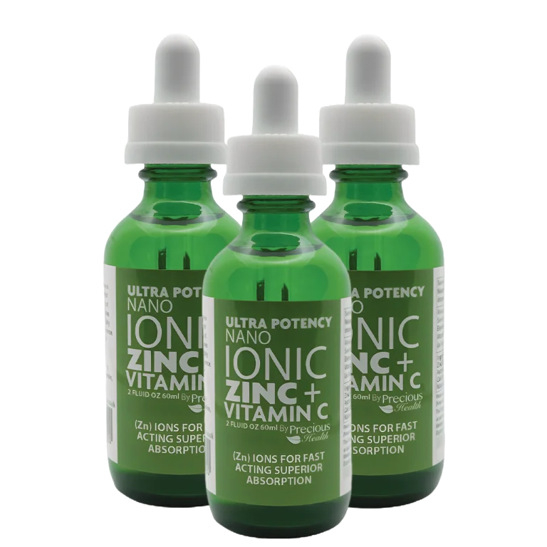 Ionic Liquid Zinc 3 Pack + Vitamin C, 60ml x3